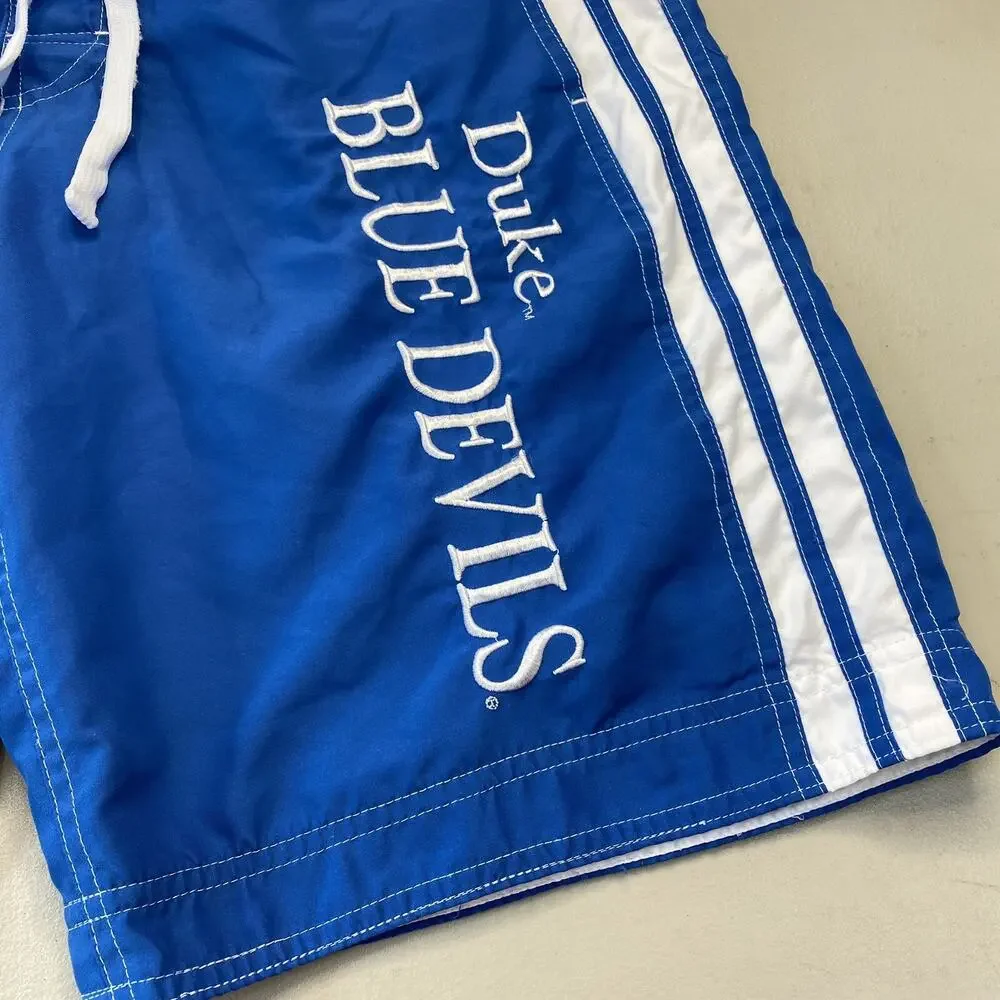 Duke Blue Devils NCAA Board Shorts M Mens Mesh Lined KA‎ Long Leg 34x10 Vintage